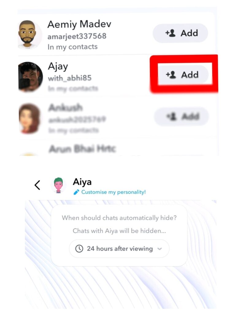 Add new friends and chat with person on snapchat images