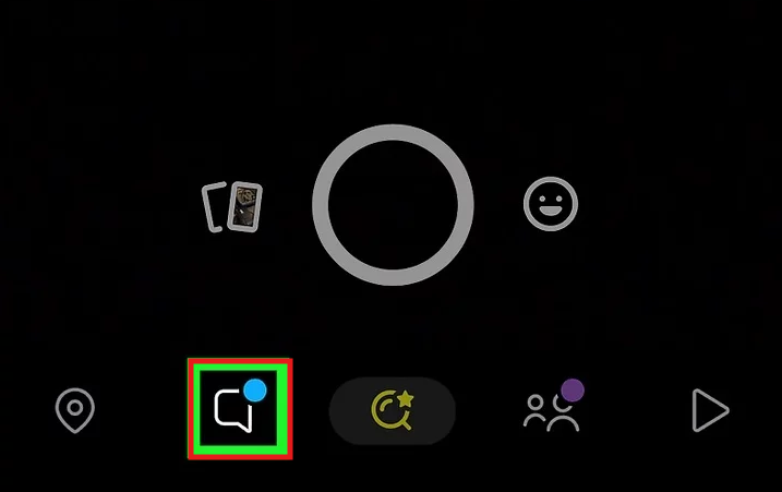 open chat section option snapchat image